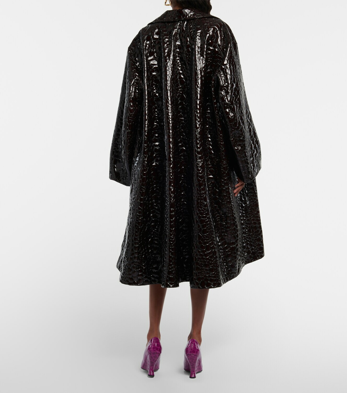 Bottega Veneta - Croc-effect leather coat Bottega Veneta