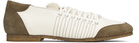 Stefan Cooke White & Brown Lace Trainer Sneakers