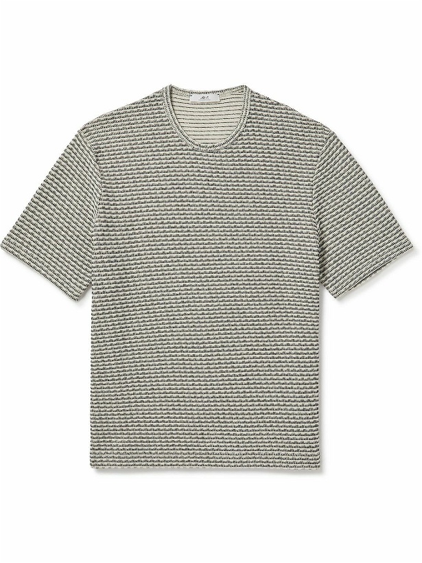 Photo: Mr P. - Embroidered Cotton T-Shirt - Gray