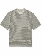 Mr P. - Embroidered Cotton T-Shirt - Gray