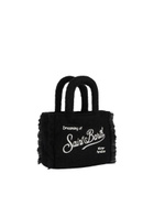 MC2 Saint Barth Wooly Mini Vanity Fringed Black Bag
