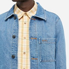 A.P.C. Men's Nathanael Denim Chore Jacket in Washed Indigo