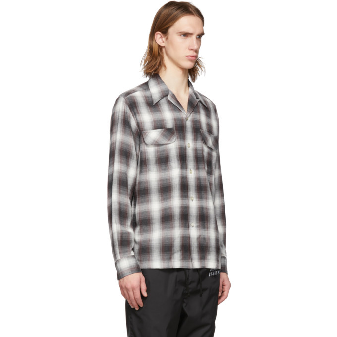 Wacko Maria Brown Check Ombray Open Collar Shirt Wacko Maria