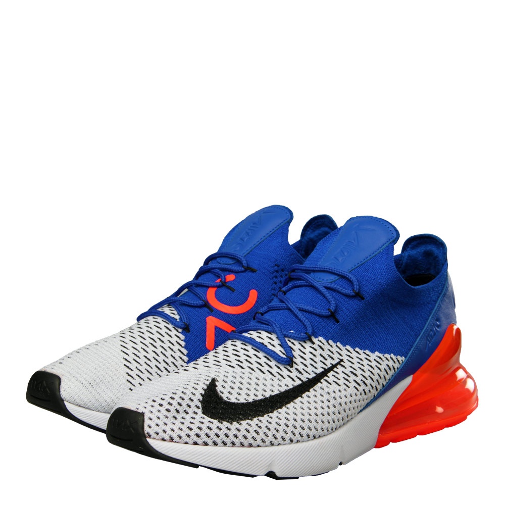 Max Flyknit - White / Racer Blue / Total Crimson Nike