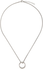 MM6 Maison Margiela Silver Ring Pendant Necklace