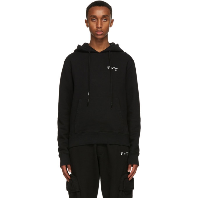 Photo: Off-White Black Embroidered Logo Hoodie