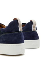 Aurélien Leisure Panelled Suede Sneakers Navy