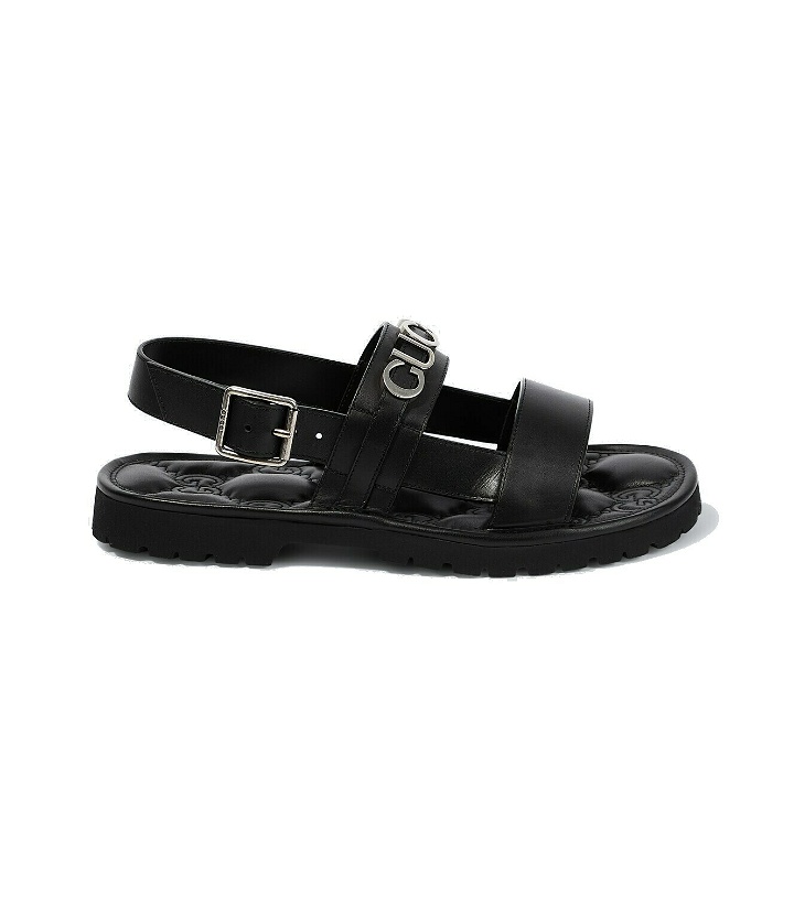 Photo: Gucci Logo leather sandals