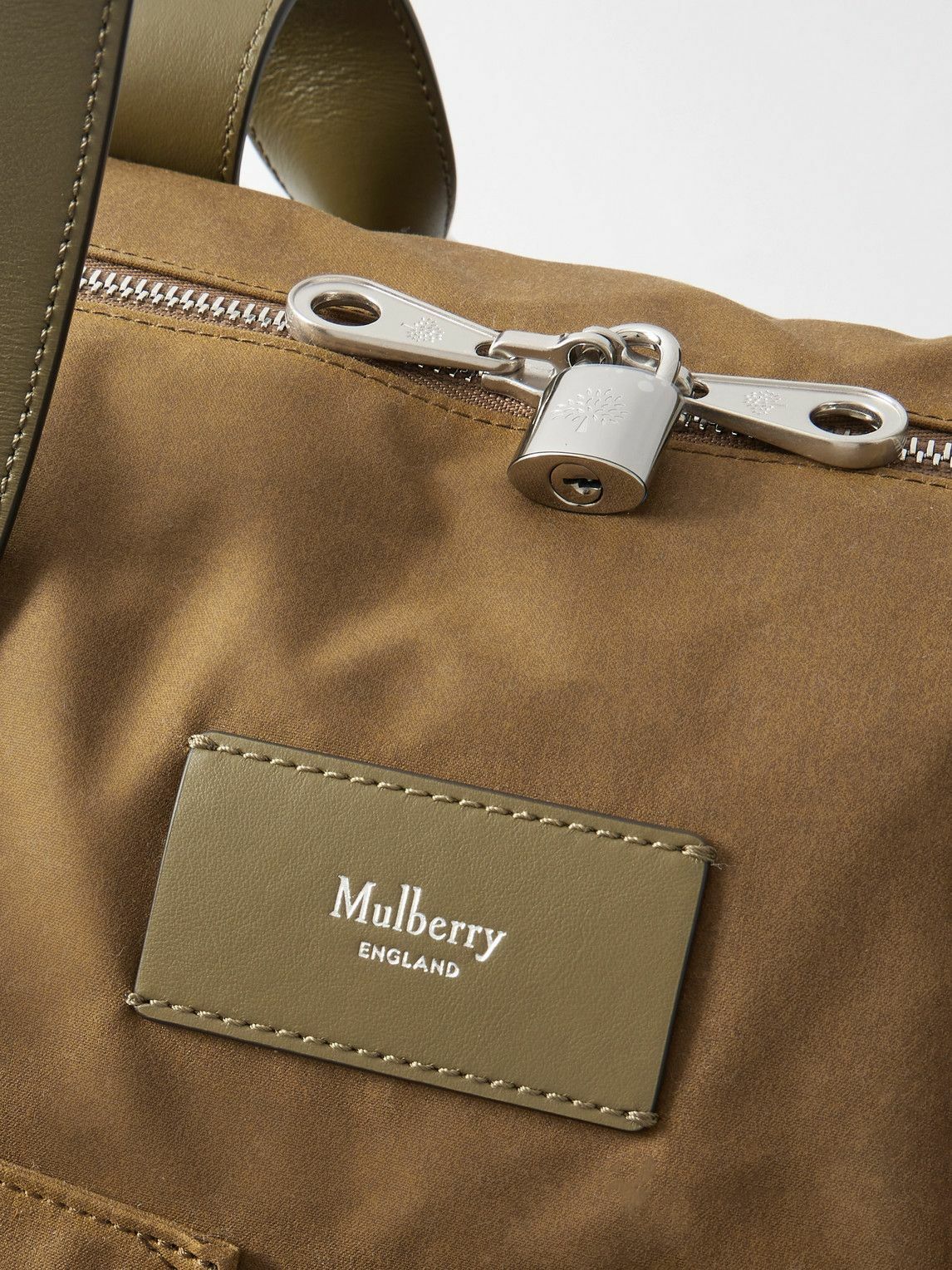 Mulberry - Leather-Trimmed Waxed-Cotton Weekend Bag