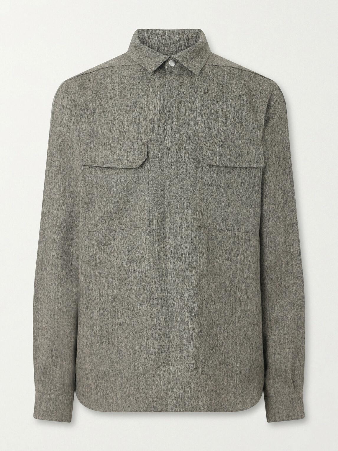 Rick Owens - Mélange Wool Overshirt - Green