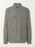 Rick Owens - Mélange Wool Overshirt - Green
