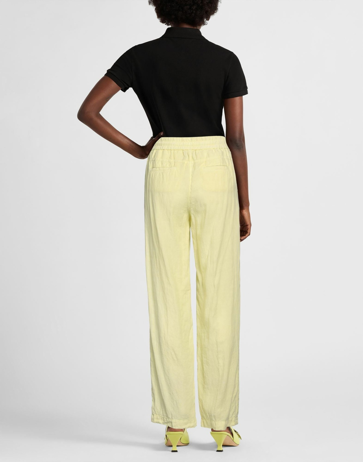 Peserico Womens Pants Pastel in Yellow
