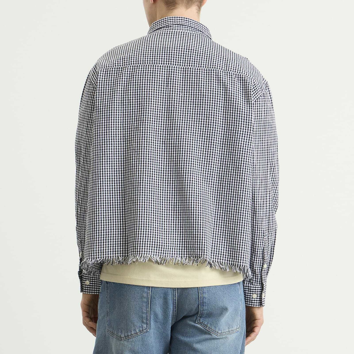 Bram's Fruit Men's Distressed Farmer’s Shirt LS in Black