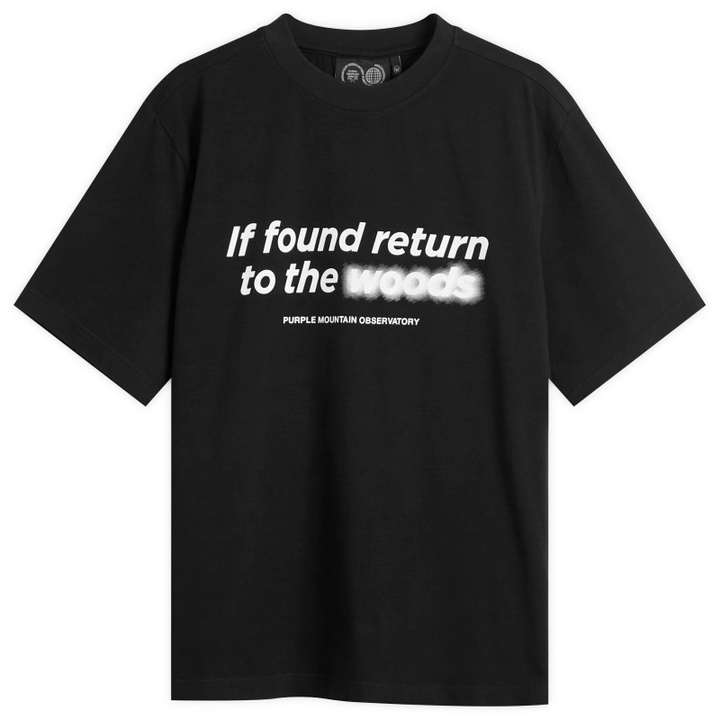 Photo: Purple Mountain Observatory Men's Return To The Woods T-Shirt in Black