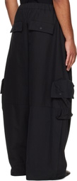 Simone Rocha Black Multi Pocket Puddle Drawstring Cargo Pants