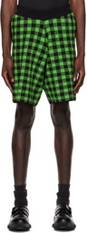 ZANKOV Black & Green Diego Shorts