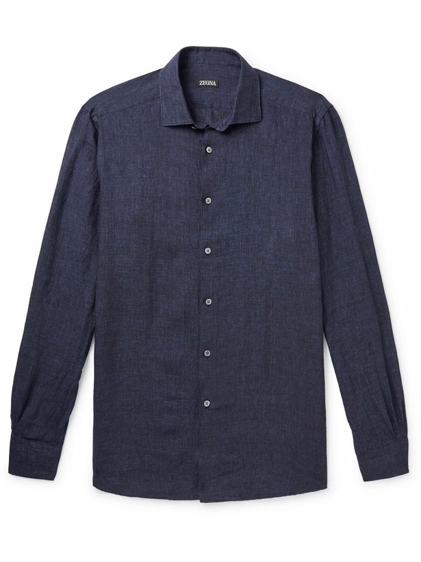 Photo: Zegna - Linen Shirt - Blue