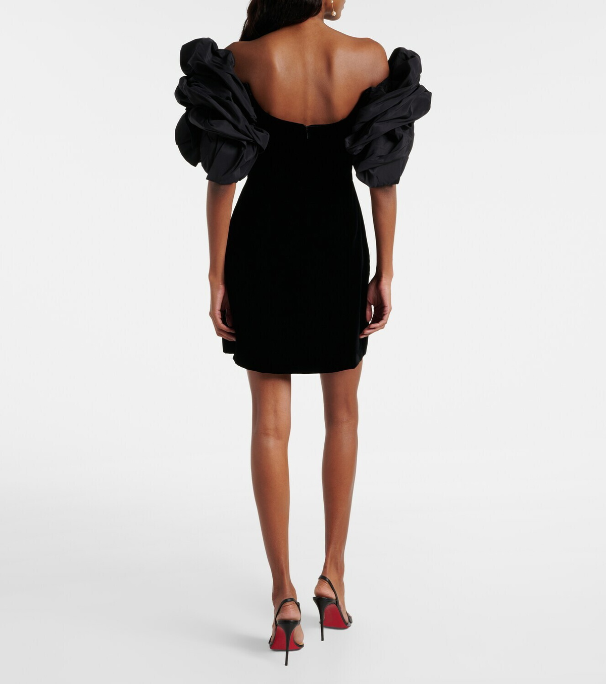 Carolina Herrera Off-shoulder velvet minidress