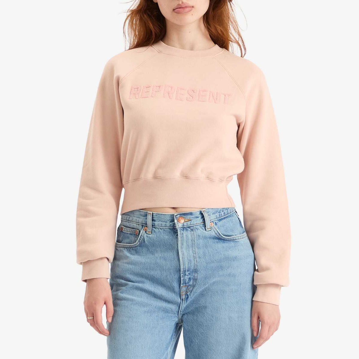 Represent Women's Fly Micro Sweatshirt in Rose Quartz
