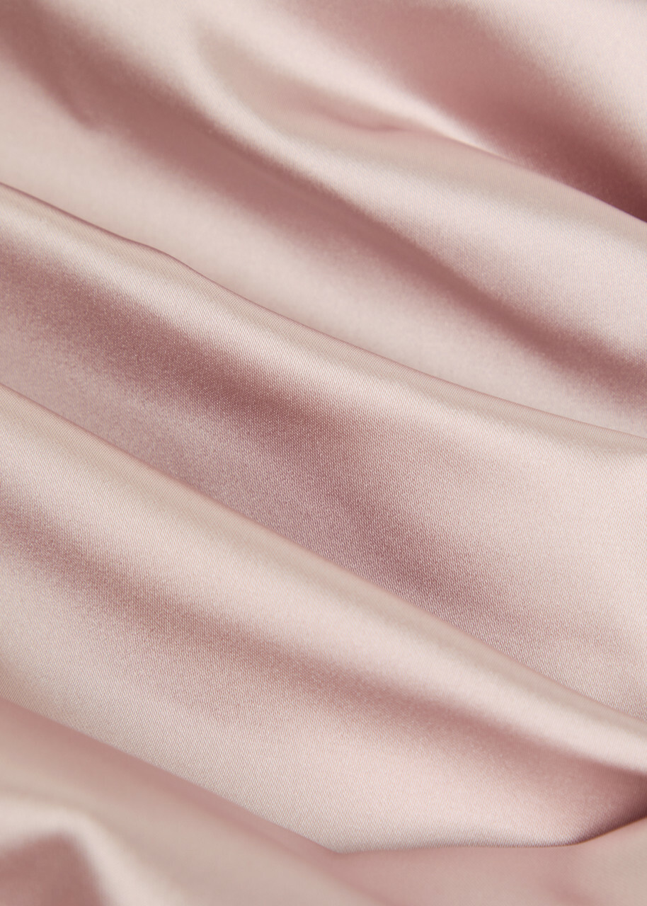 Talbot Runhof Gathered Satin Midi Dress Pink