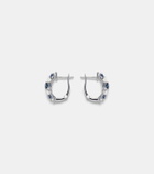Bucherer Fine Jewellery Classics 18kt white gold hoop earrings with sapphires and diamonds