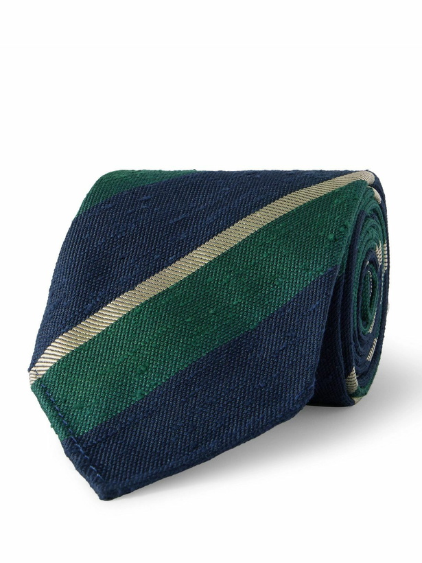 Photo: Drake's - 8cm Striped Silk Tie