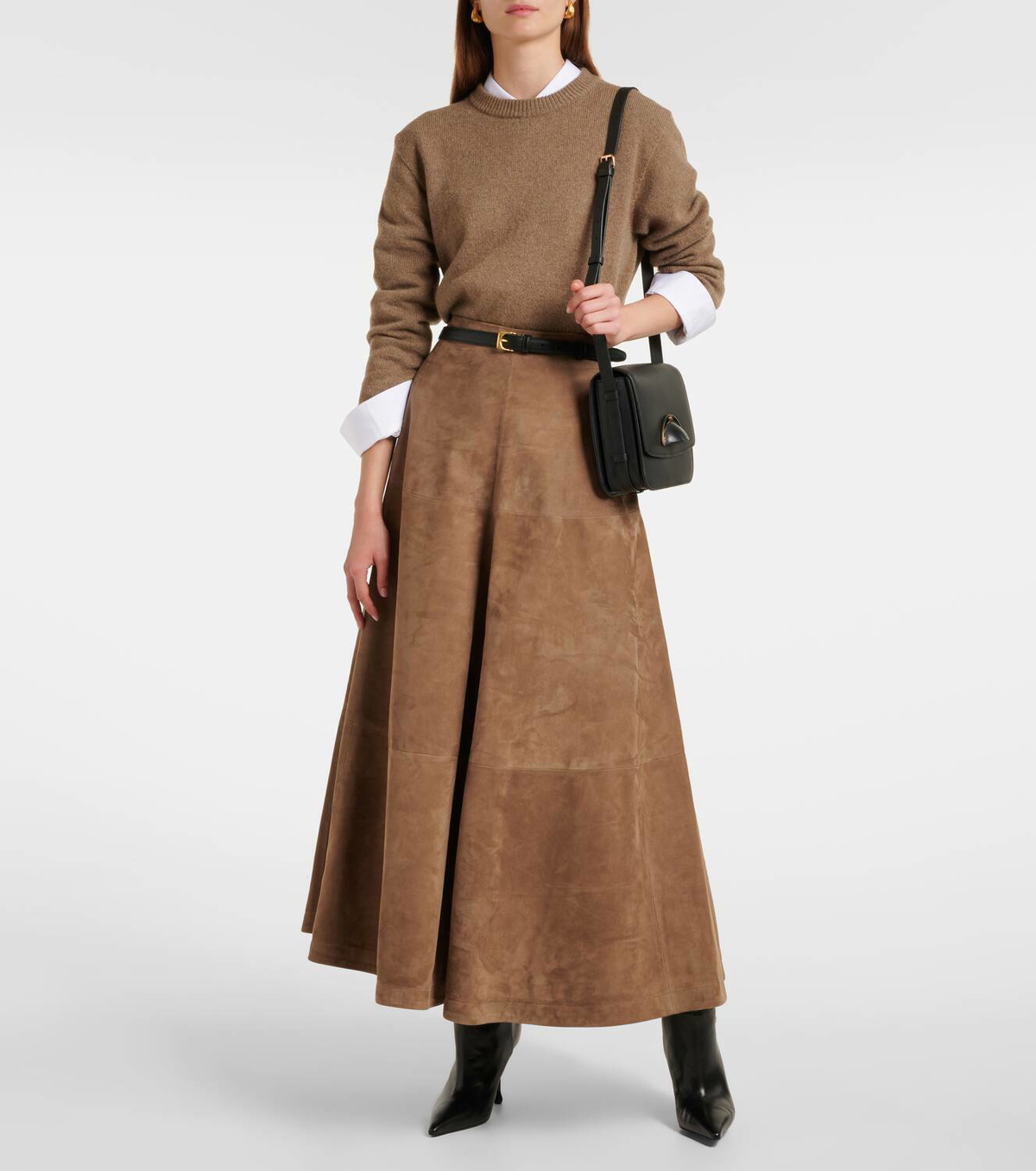 Altuzarra Varda suede midi skirt Altuzarra