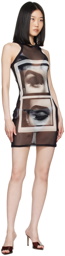 Jean Paul Gaultier Black 'The Eyes And Lips' Minidress