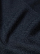 Mr P. - Two-Tone Merino Wool Polo Shirt - Blue