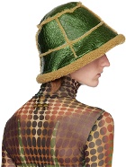 Jean Paul Gaultier Green 'The Laminated' Bucket Hat