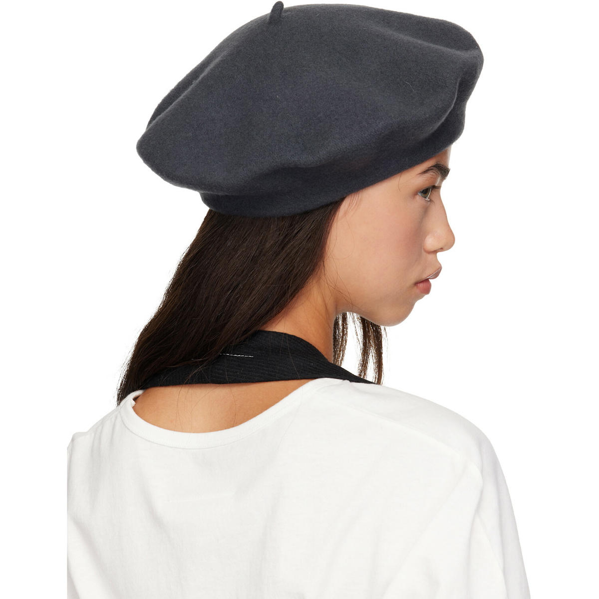 Maison Margiela Gray 4-Stitch Wool Beret