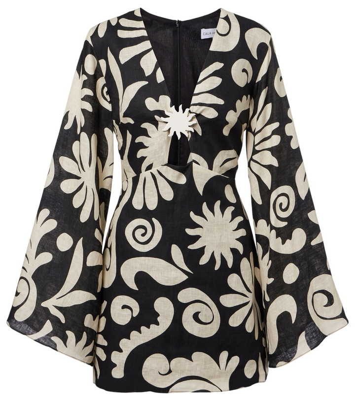 Photo: Cala de la Cruz Vera printed linen minidress