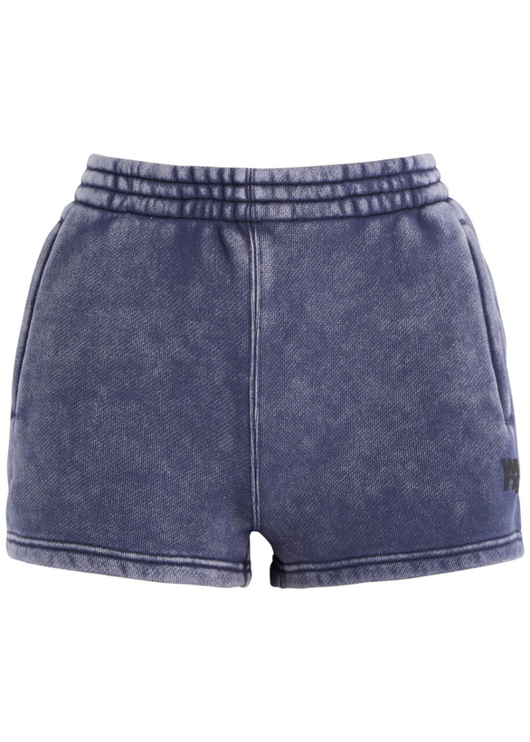 Photo: Alexanderwang.t Faded Logo Cotton-blend Shorts Blue