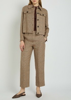 Brunello Cucinelli Houndstooth Straight-leg Trousers Beige
