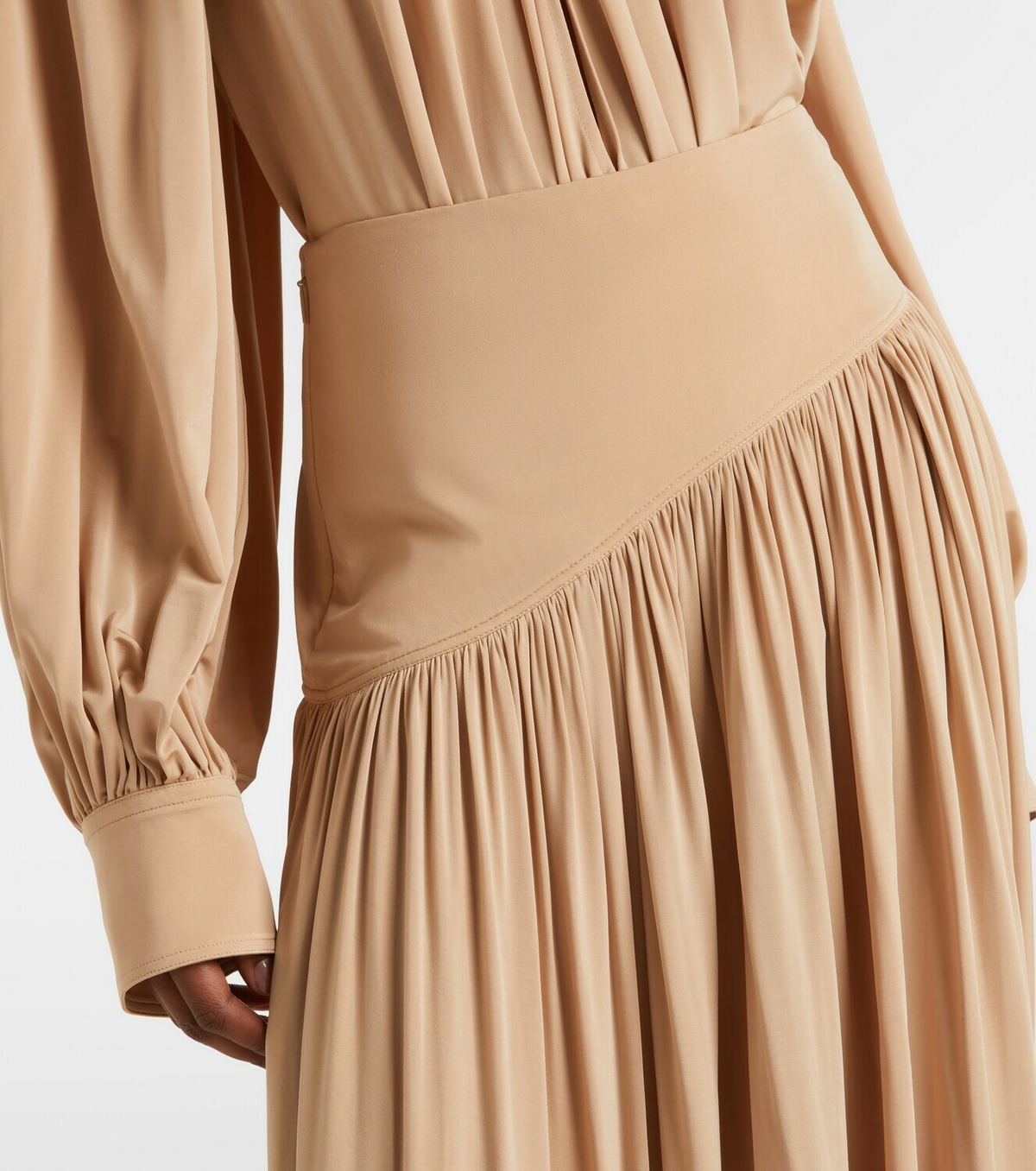 Ferragamo Draped jersey maxi skirt