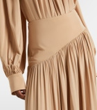 Ferragamo Draped jersey maxi skirt