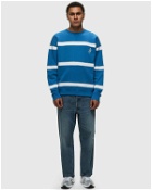 Jw Anderson Stripe Sweatshirt Blue/White - Mens - Sweatshirts