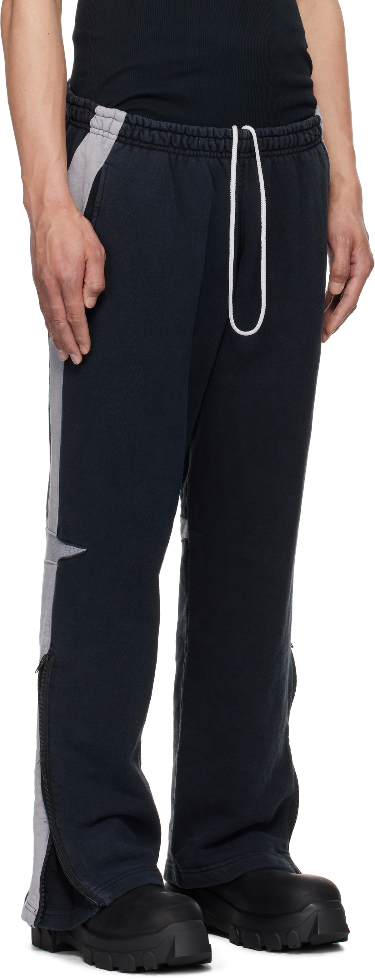 GREG ROSS Black & Gray Coast Sweatpants