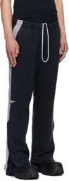 GREG ROSS Black & Gray Coast Sweatpants