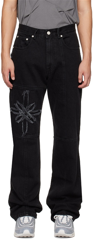 Photo: KUSIKOHC SSENSE Exclusive Black Flower Jeans