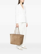 FENDI Brown Roll Large Tote Bag