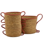 Ferm Living Verso Baskets - Set of 2 in Brick