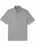 Zegna - Cotton-Piqué Polo Shirt - Gray