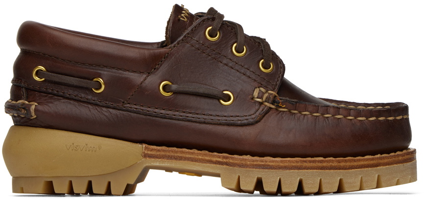 visvim Brown Wallace Deck-Folk Loafers Visvim