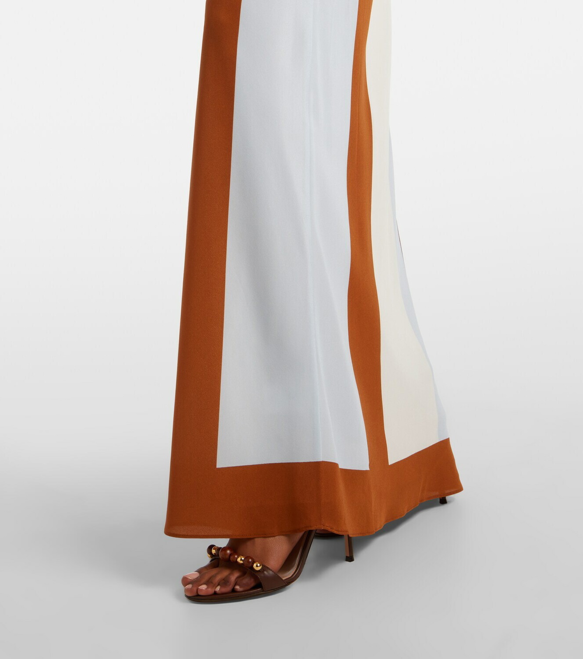 SIR Striped silk maxi skirt