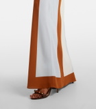 SIR Striped silk maxi skirt