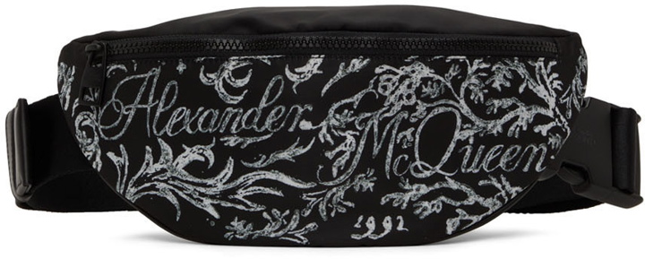 Photo: Alexander McQueen Black Logo Belt Bag
