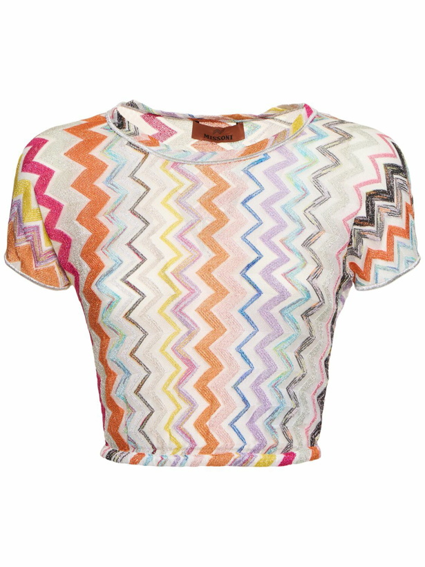 Photo: MISSONI Chevron Lurex Zig Zag S/s Crop Top