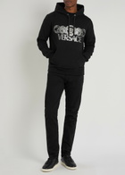 Versace Logo-printed Cotton Sweatshirt Black