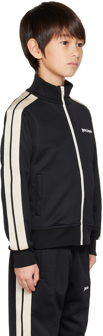 Palm Angels Kids Black Printed Track Jacket